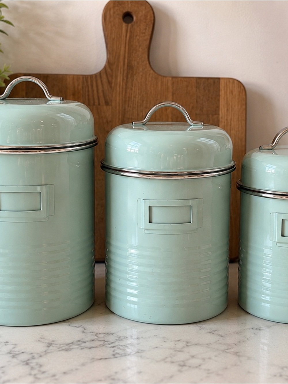 Mint Green Kitchen Canister Set - Stylish Storage